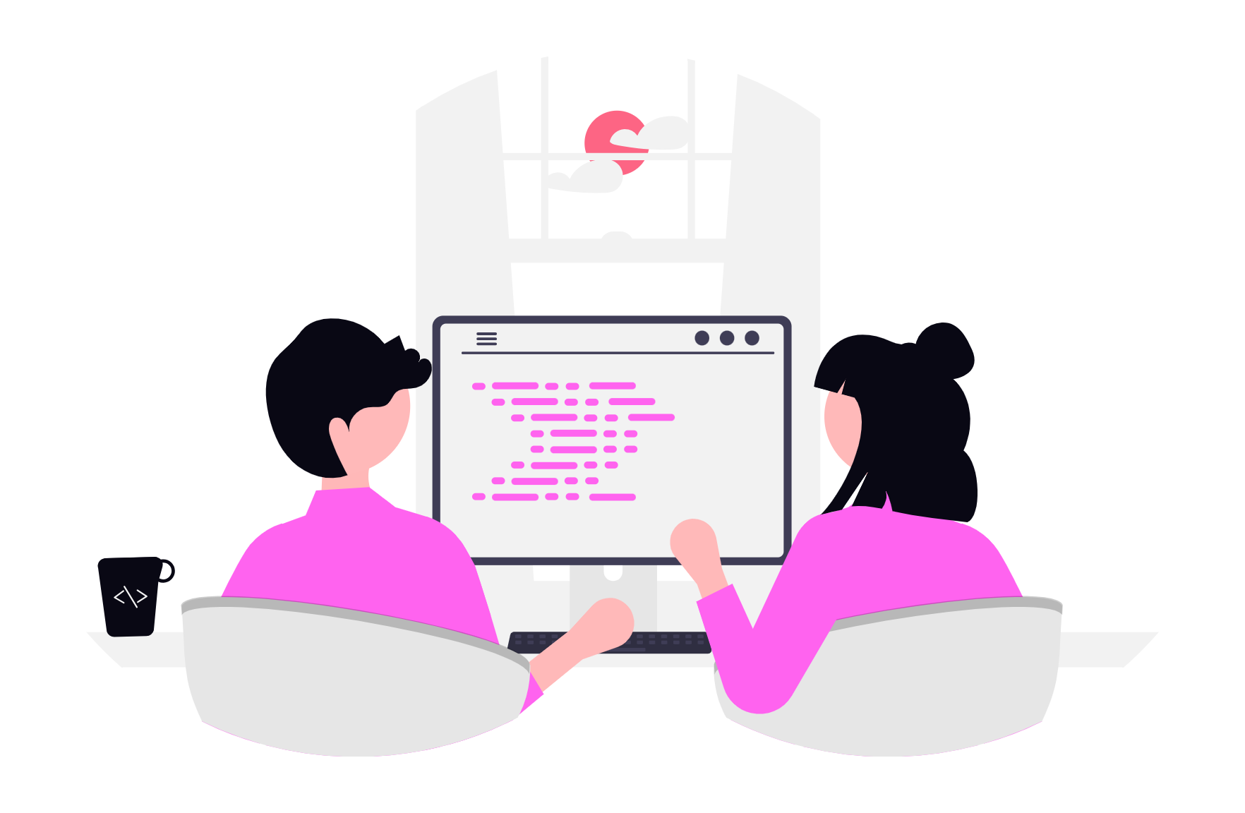 A developer working on multiple monitors.